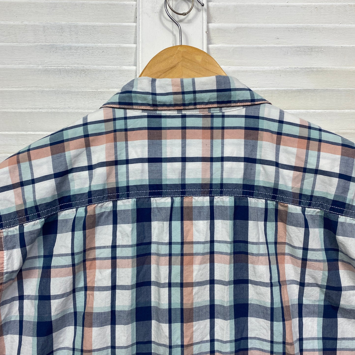 Big Joe Shirt Men Size 4XL Short Sleeve White Check