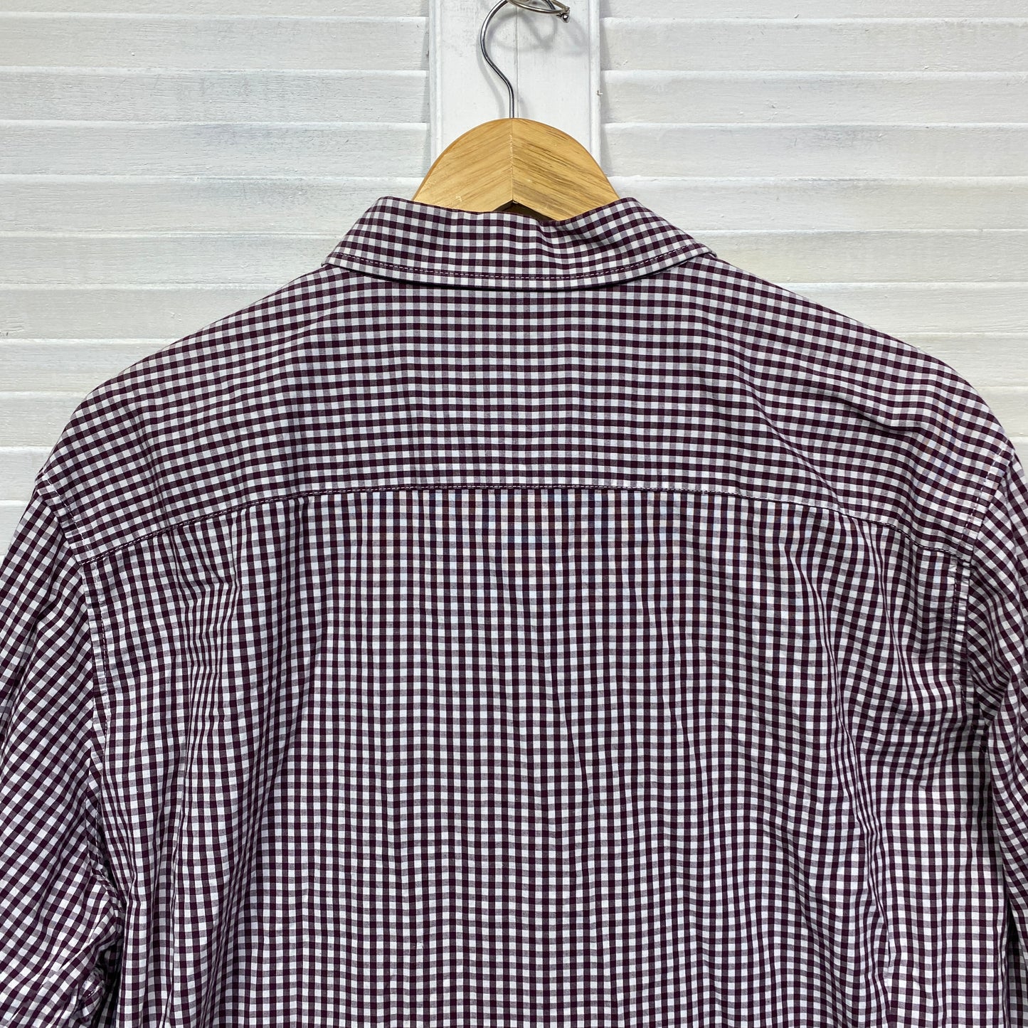 Johnny Bigg Shirt Men Size 3XL Long Sleeve Maroon Check