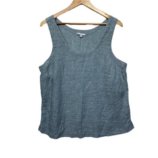 Target Linen Top Size 16 Grey Sleeveless