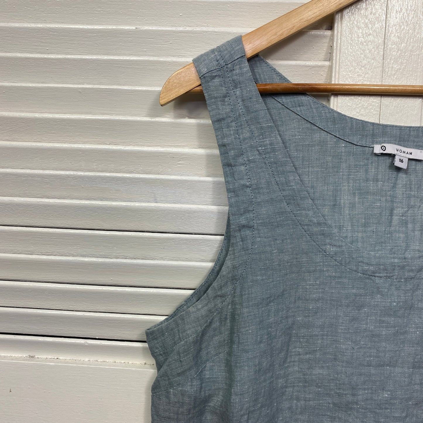 Target Linen Top Size 16 Grey Sleeveless