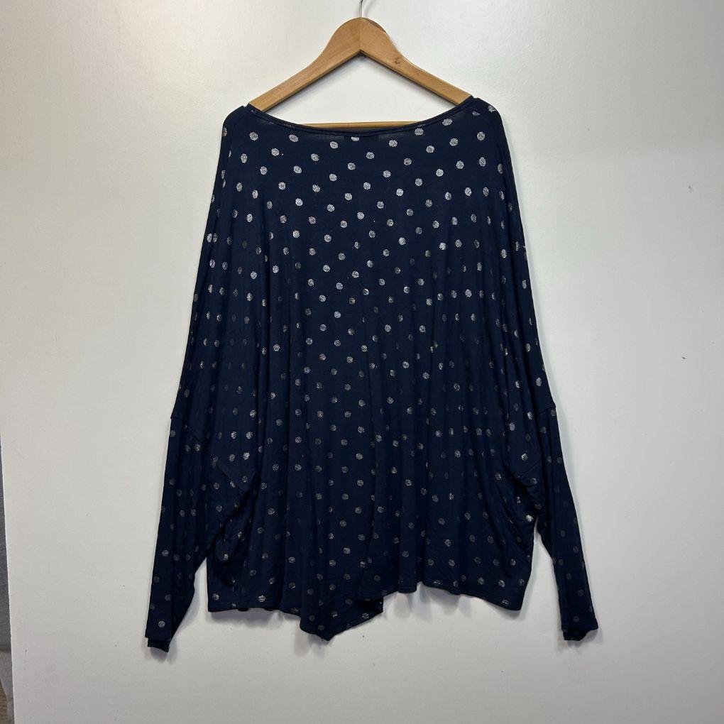 emme Navy Spot Top - Size 20/22/XL