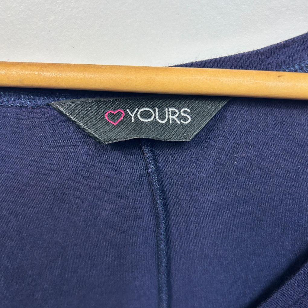 Yours Navy Top - Size 26-28