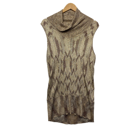 The Works Top Size XL Metallic Gold Sleeveless Cocktail