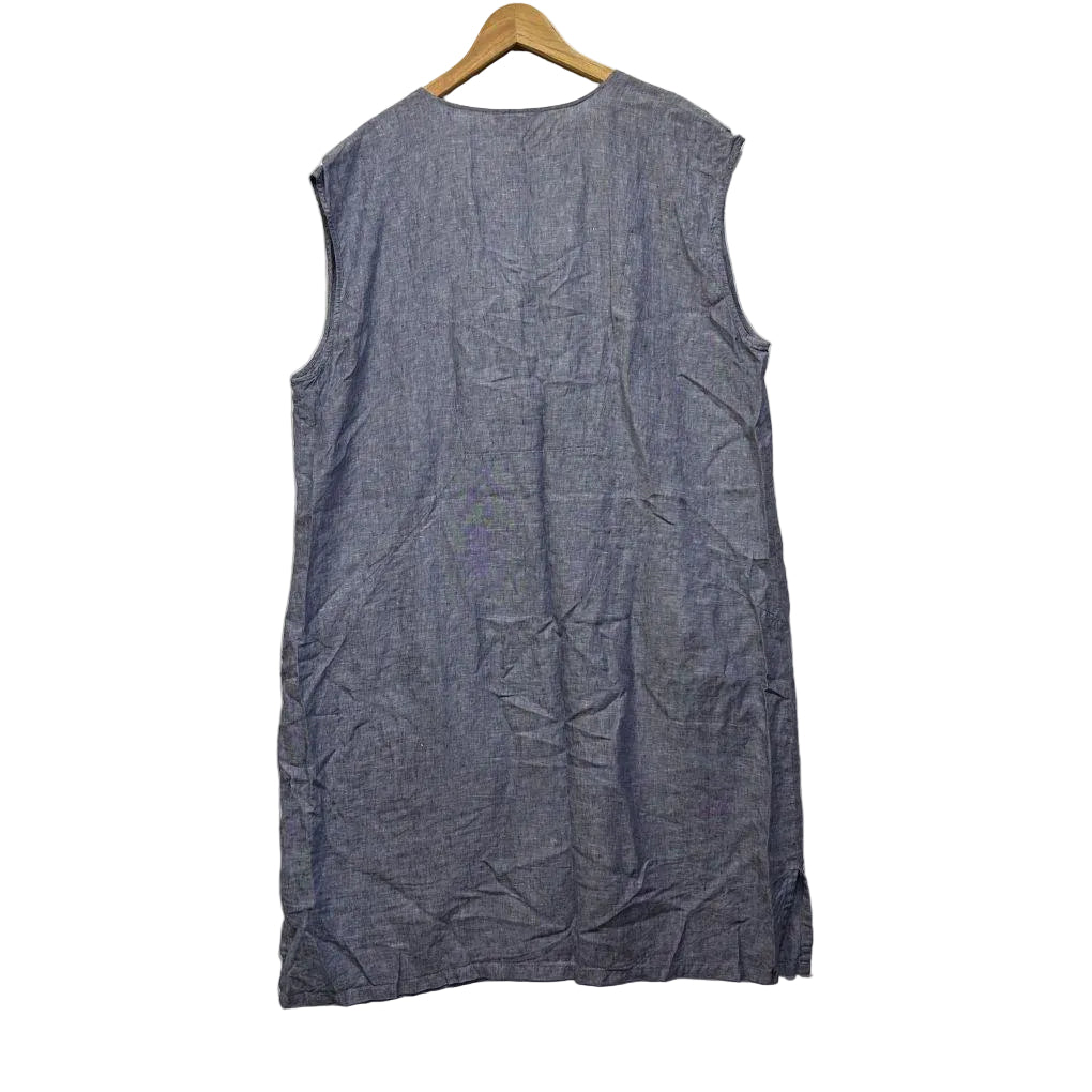 Yarra Trail Blue Linen Dress - Size 22