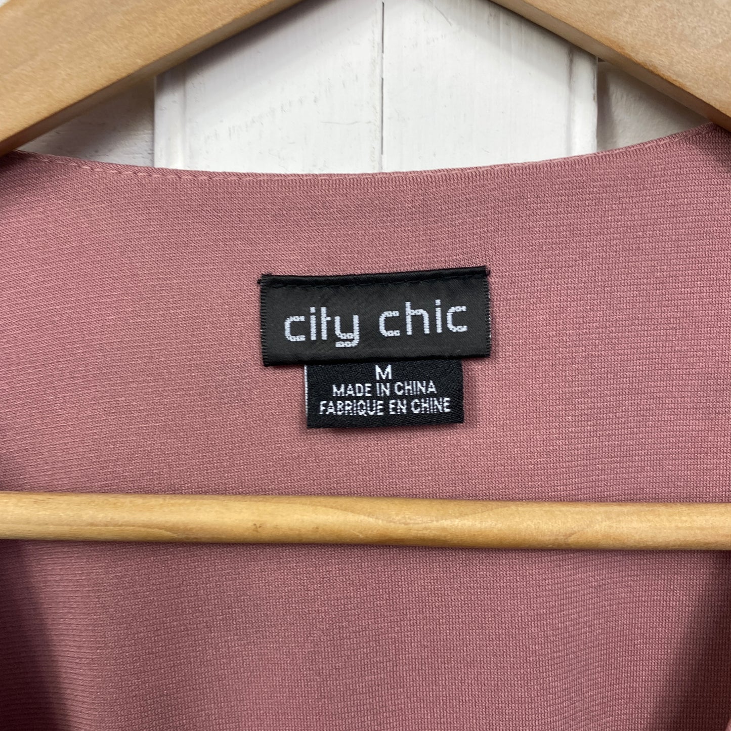 City Chic Top Size 18 Plus Medium Dusty Pink Black Polka Dots