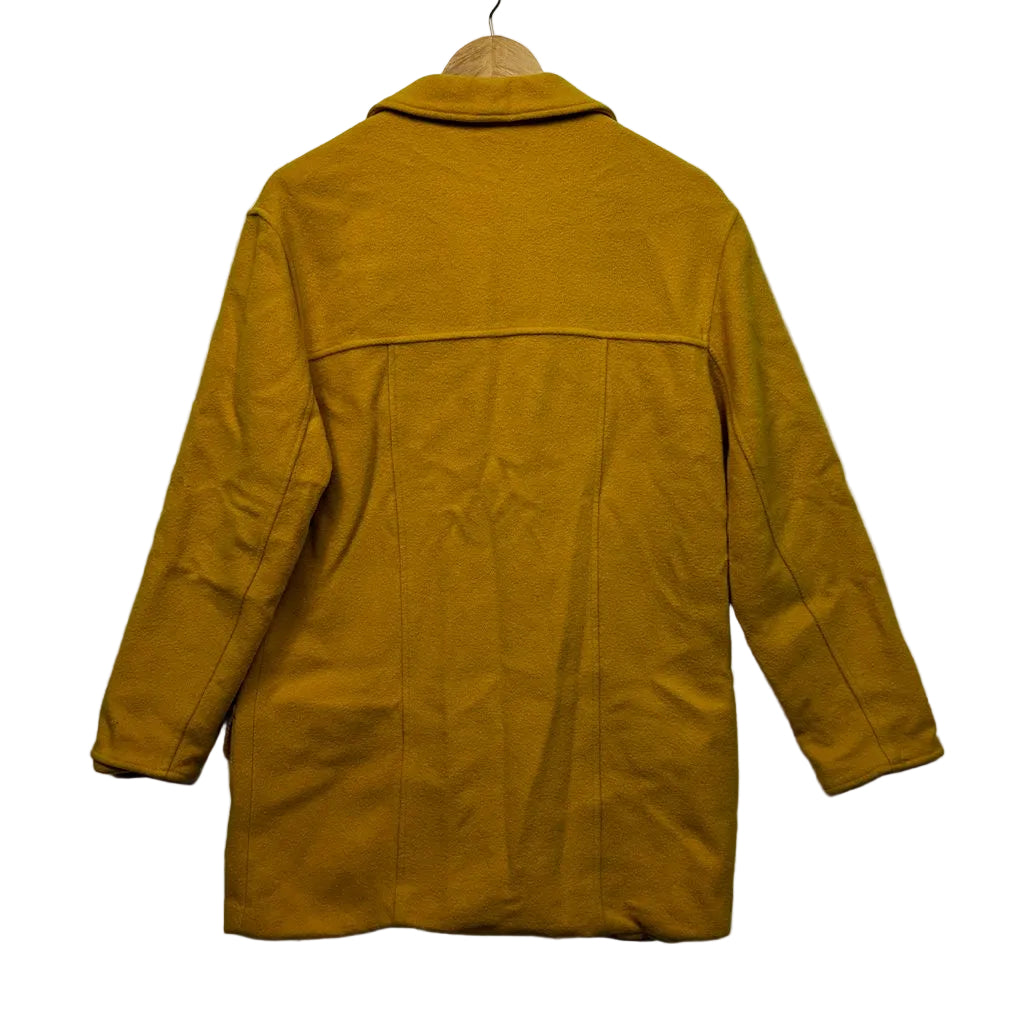 Vintage Wool Cashmere Mustard Coat - Size 12