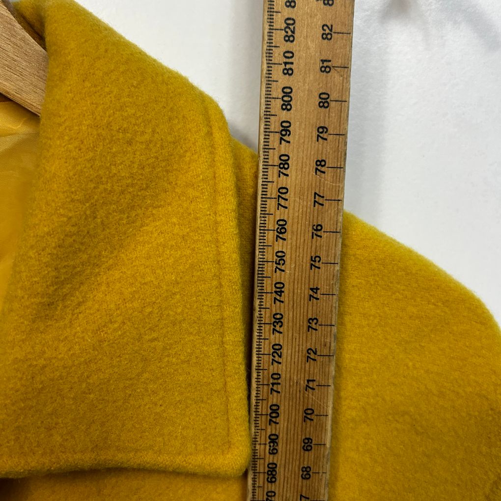 Vintage Wool Cashmere Mustard Coat - Size 12