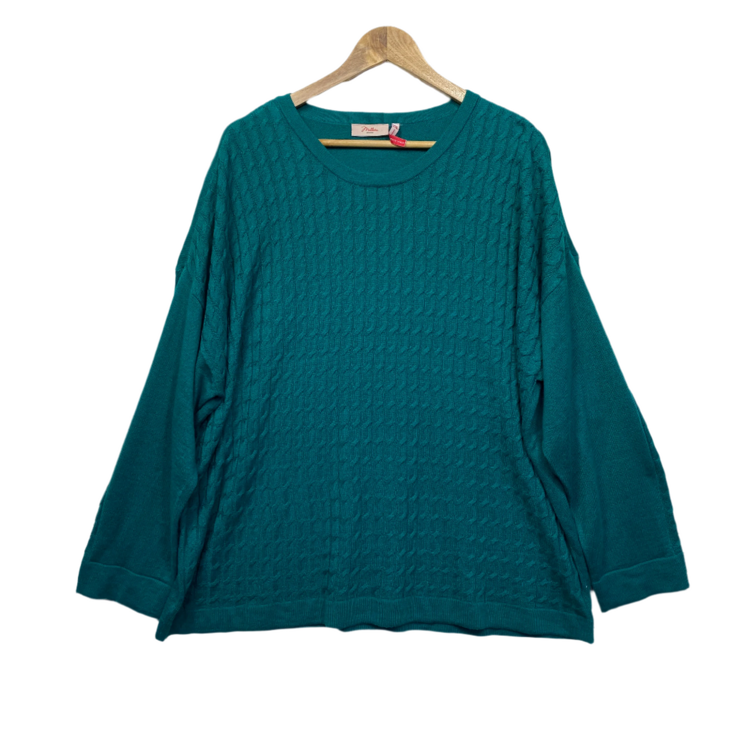 Millers Jumper Size 2XL 18 Plus Green Emerald Long Sleeve Knit