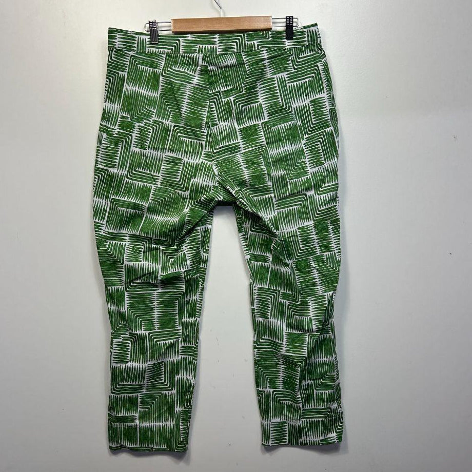 Foil Green Cotton Pants - Size 18