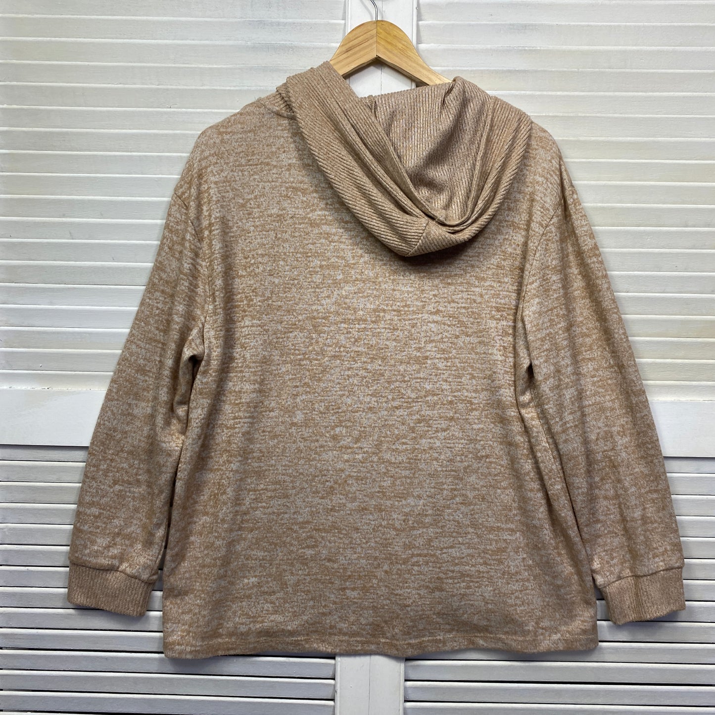 Suzanne Grae Jumper Size Large Biege Knit Long Sleeve