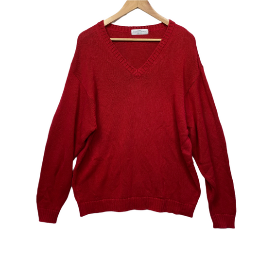 Marks & Spencer Jumper Size Large Red Long Sleeve Knit