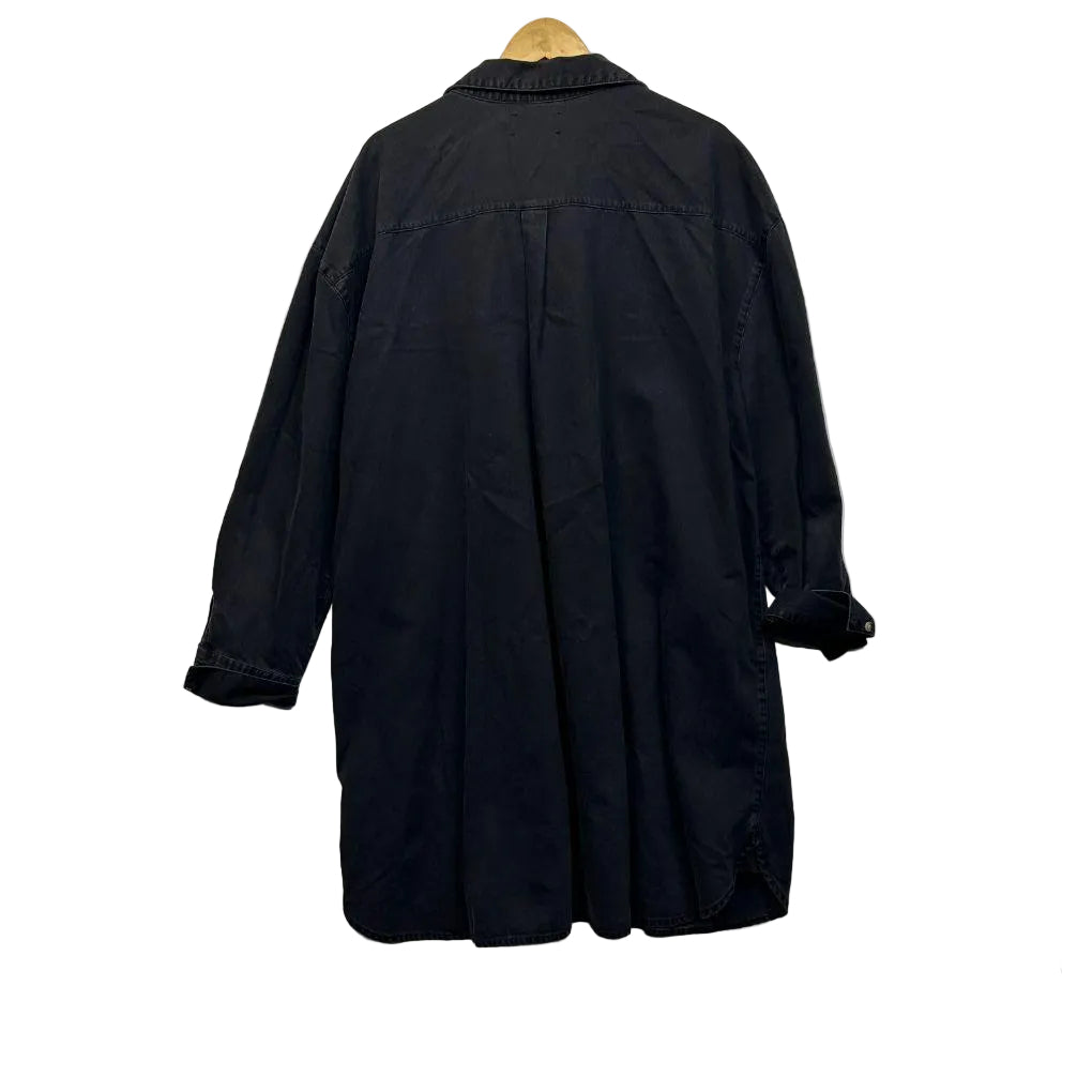 ASOS Black Denim Shirt Dress - Size 22