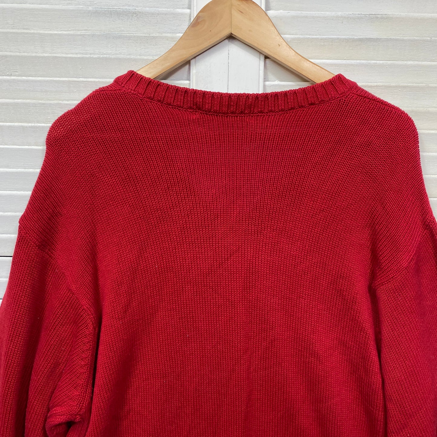 Marks & Spencer Jumper Size Large Red Long Sleeve Knit