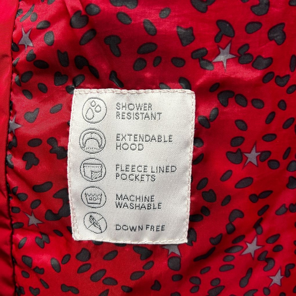 Next Red Puffer Coat with Hood - Size 26