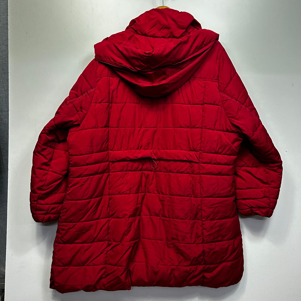 Next Red Puffer Coat with Hood - Size 26