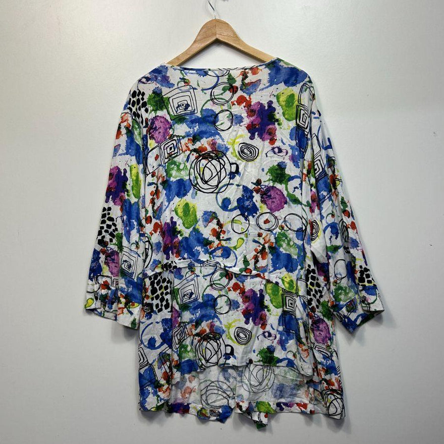 Taking Shape Multicoloured Top - Size 22