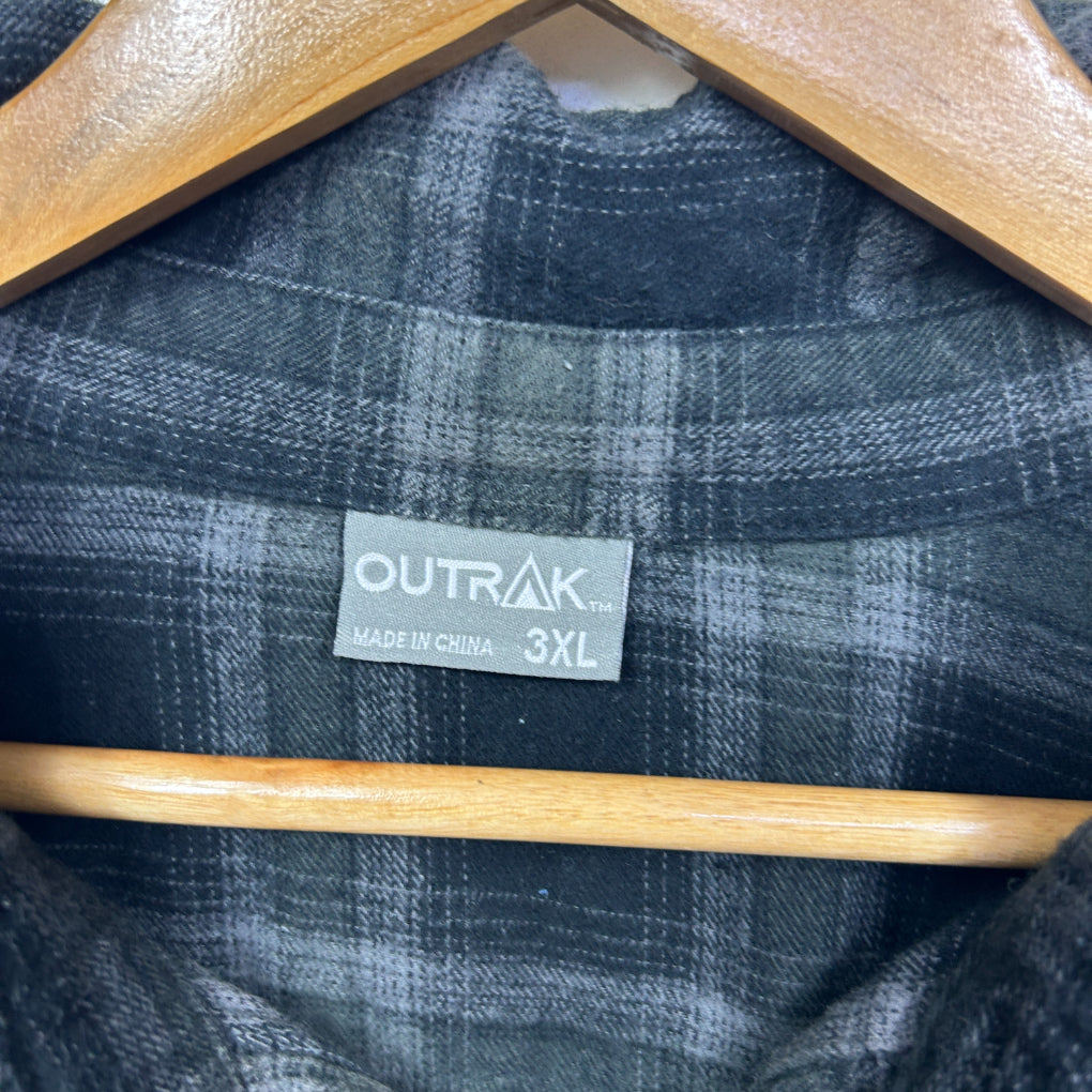 Outrak Check Long Sleeve Mens Flannel Shirt - Size 3XL