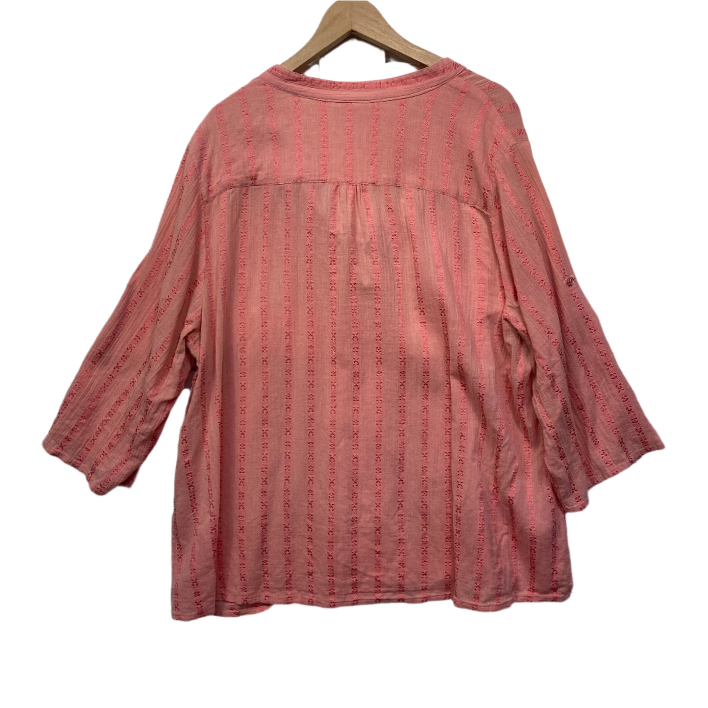 Autograph Top Size 22 Peach Long Sleeve Cotton