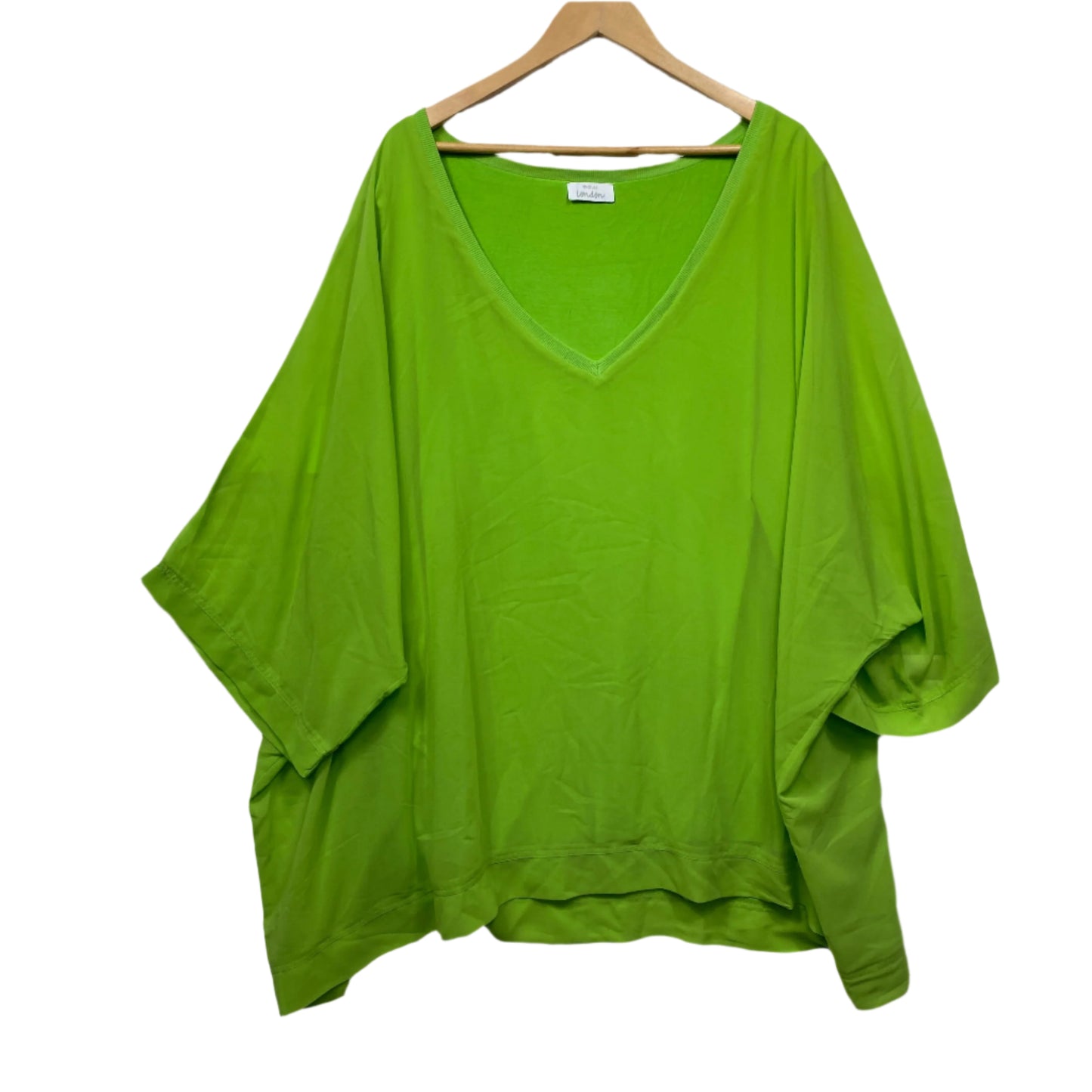 Yours Clothing Tunic Top Size 30 32 Green 3/4 Sleeve