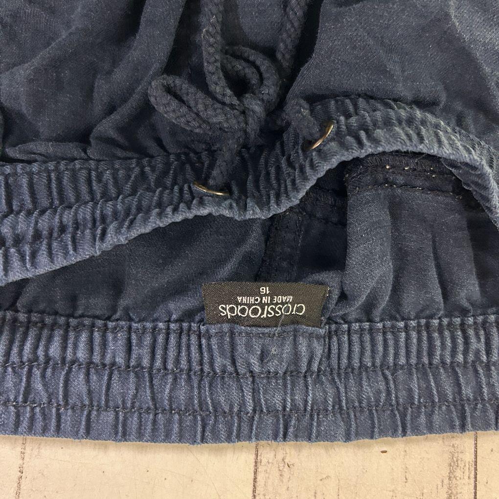 Crossroads Navy Linen Shorts - Size 16