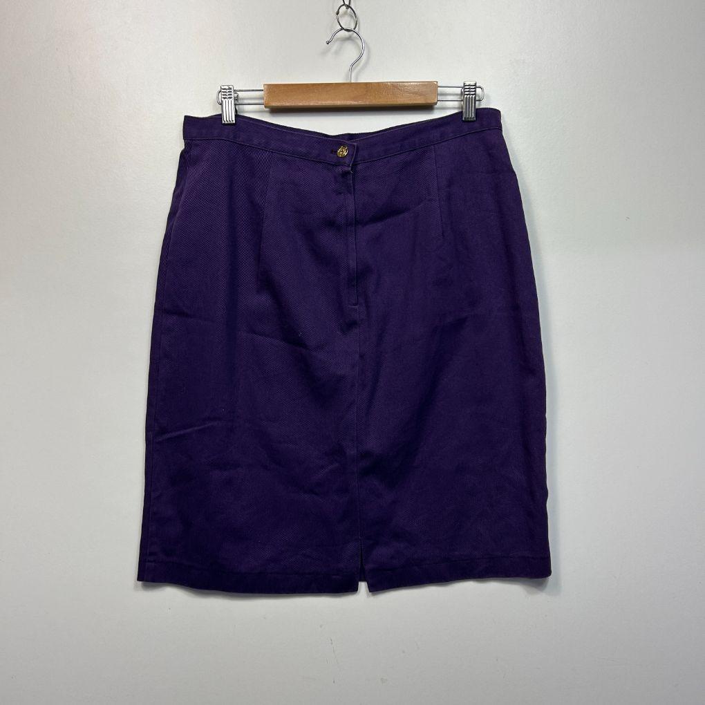 Vintage Covers Purple Denim Skirt - Size 16