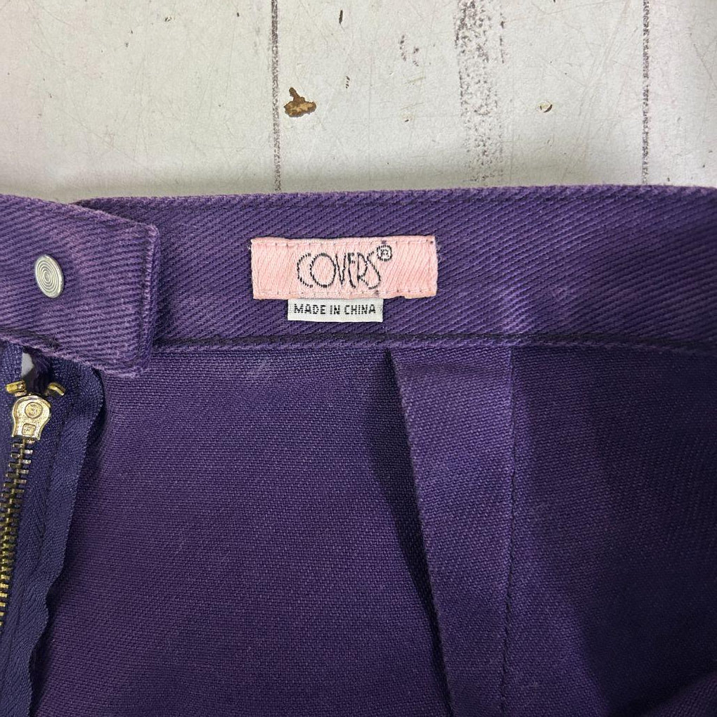 Vintage Covers Purple Denim Skirt - Size 16
