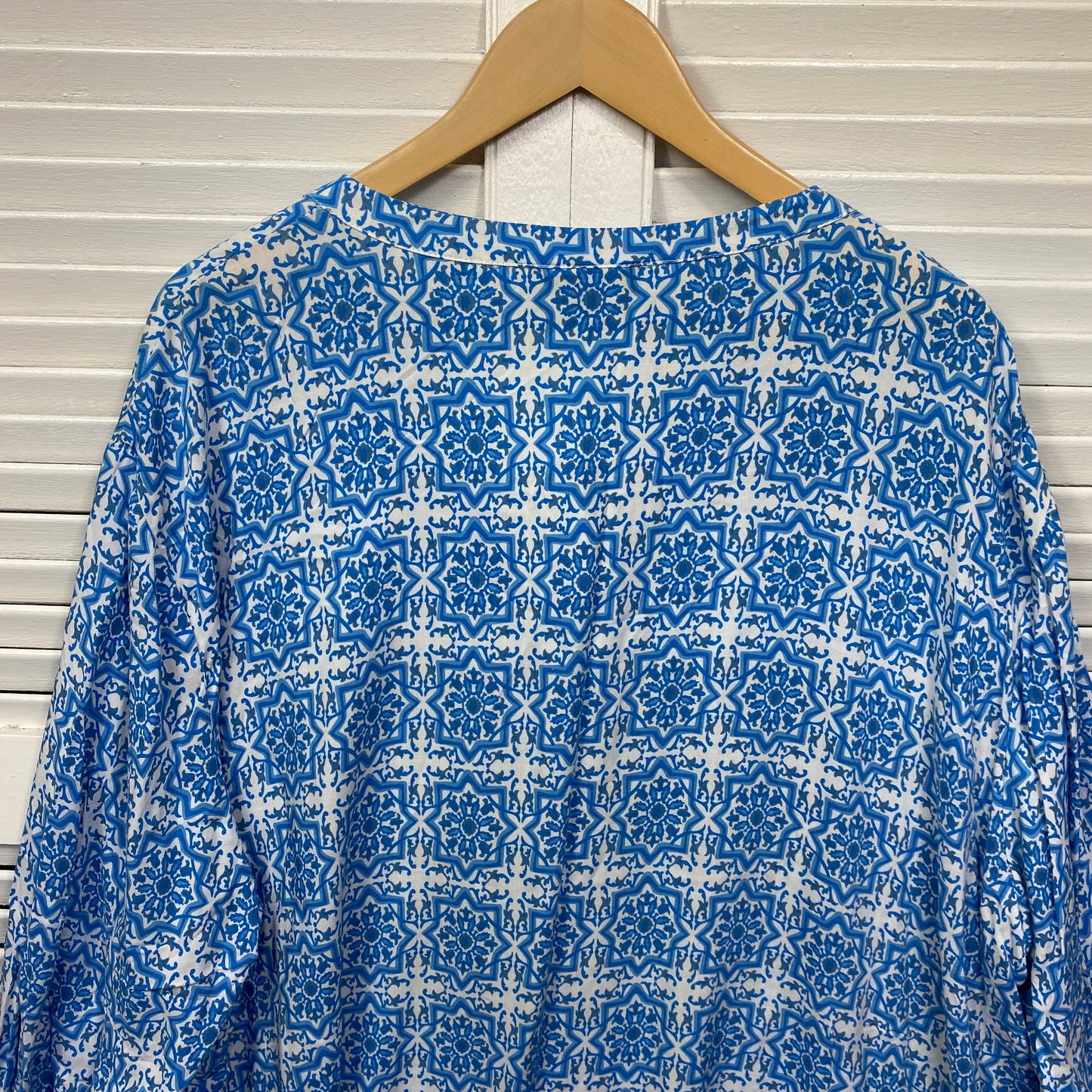 My Size Top Size 22 XL Plus Blue Long Sleeve Tunic New