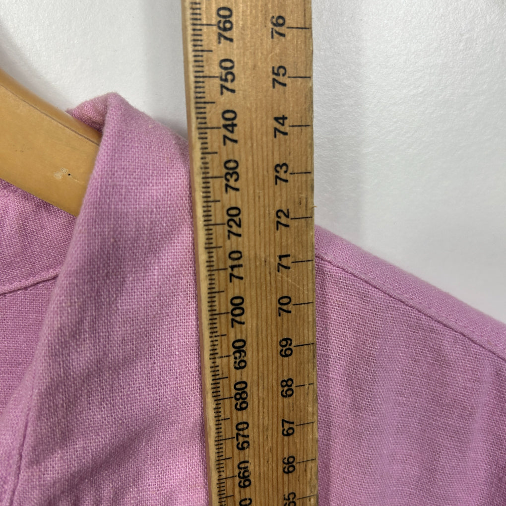 Anko Pink Lilac Long Sleeve Linen Blend Shirt - Size 14