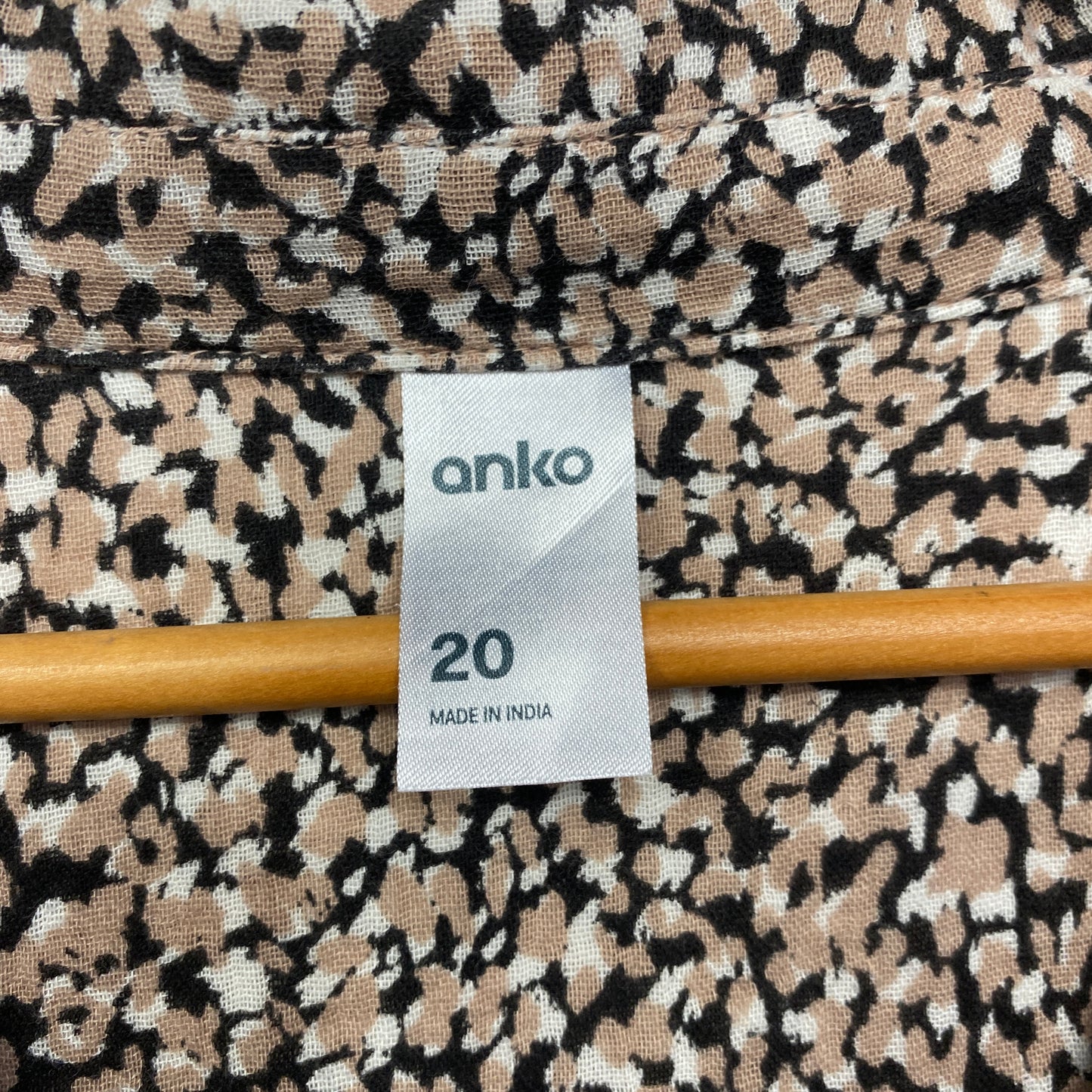 Anko Top Size 20 Plus Button Up Short Sleeve Cotton