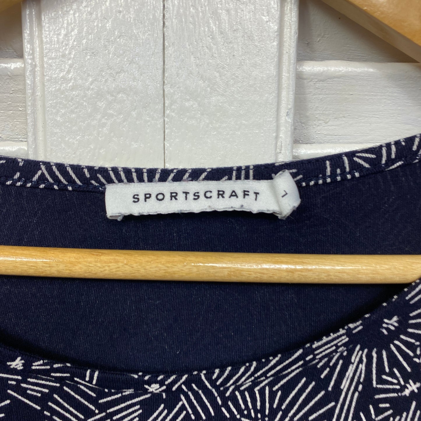 Sportscarft Top Size 14 Large Long Sleeve Navy