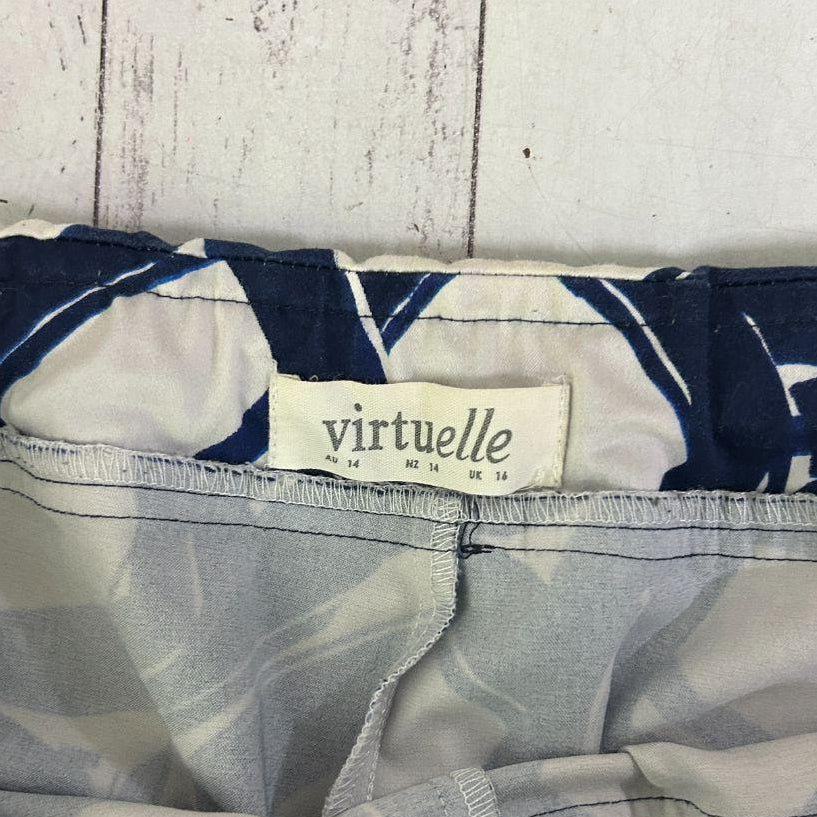 Virtuelle Navy Cotton Pants - Size 14