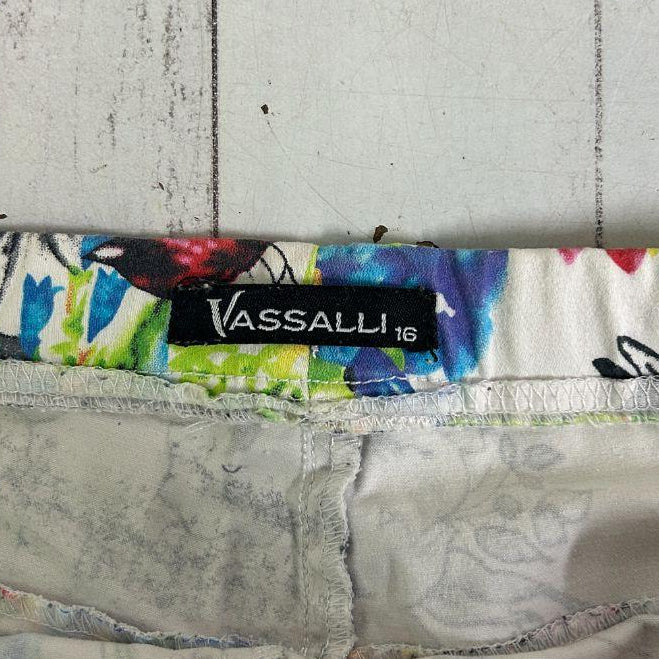 Vassalli Multicoloured Cotton Pants - Size 16