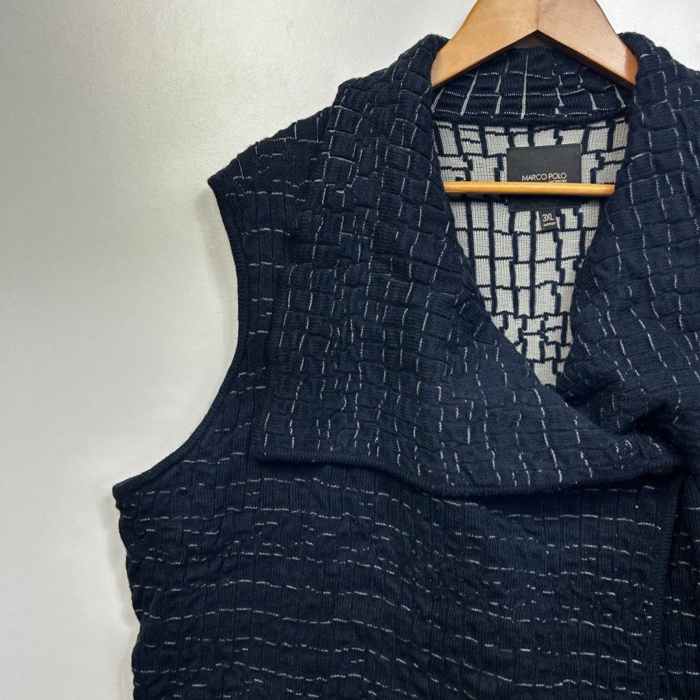 Marco Polo Navy Knit Vest - Size 3XL