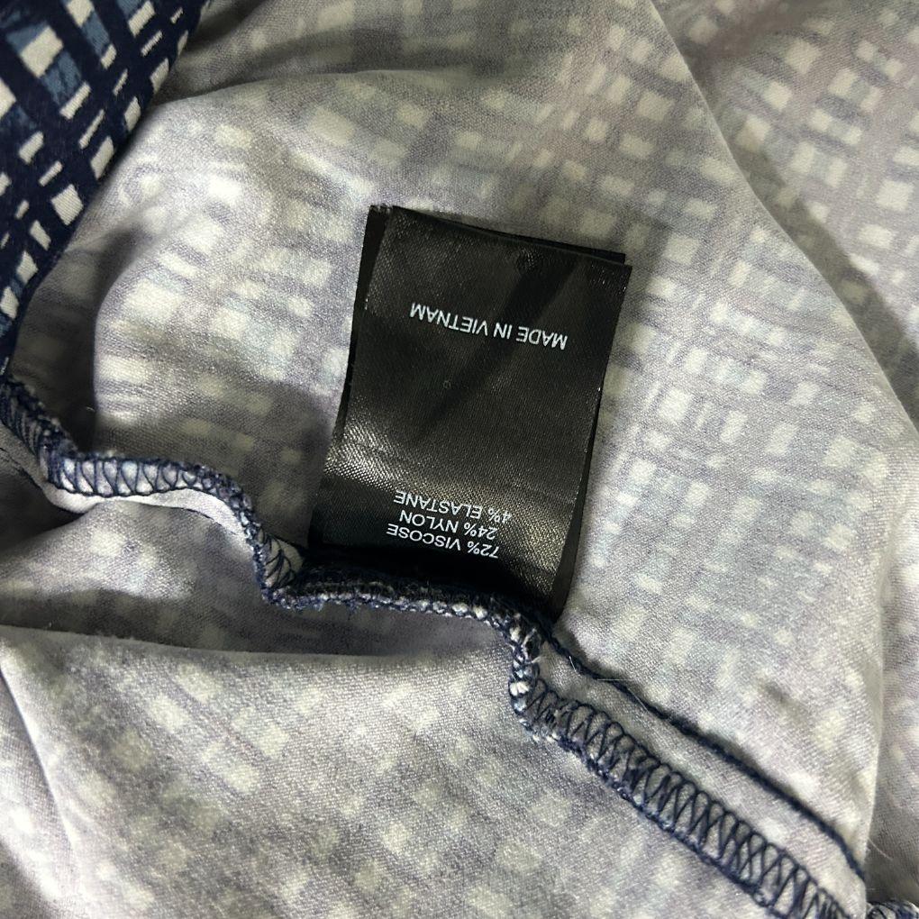 Taking Shape Navy Crosshatch Print Pants - Size 16