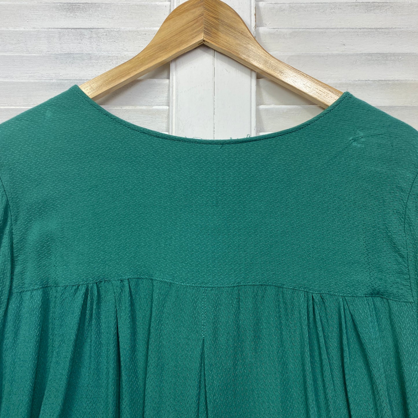 Autograph Top Size 18 Plus Long Sleeve Green Viscose