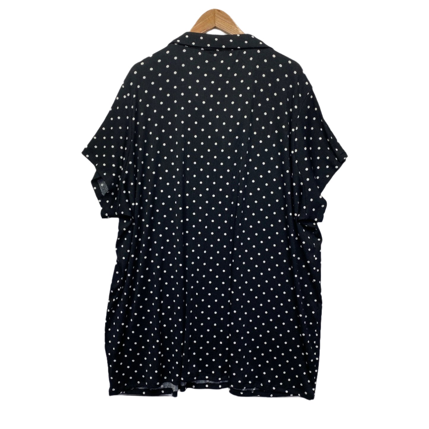 Yours Clothing Top Size 28 30 Plus Black White Polka Dots New