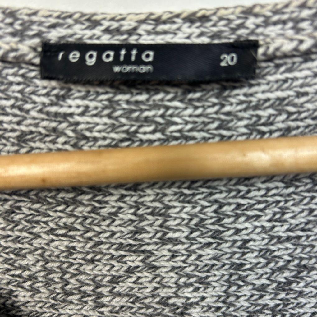 Regatta Grey Cotton Knit Top - Size 20