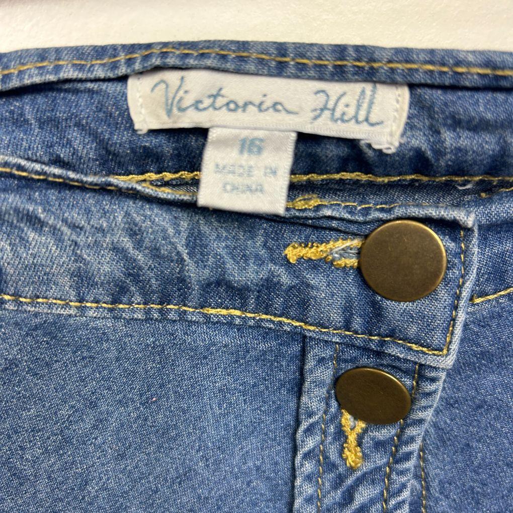 Victoria Hill Blue Denim Skirt - Size 16