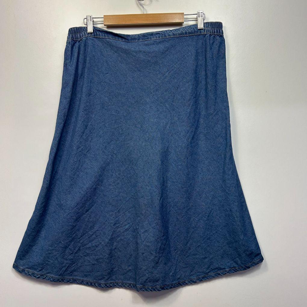 Victoria Hill Blue Denim Skirt - Size 16
