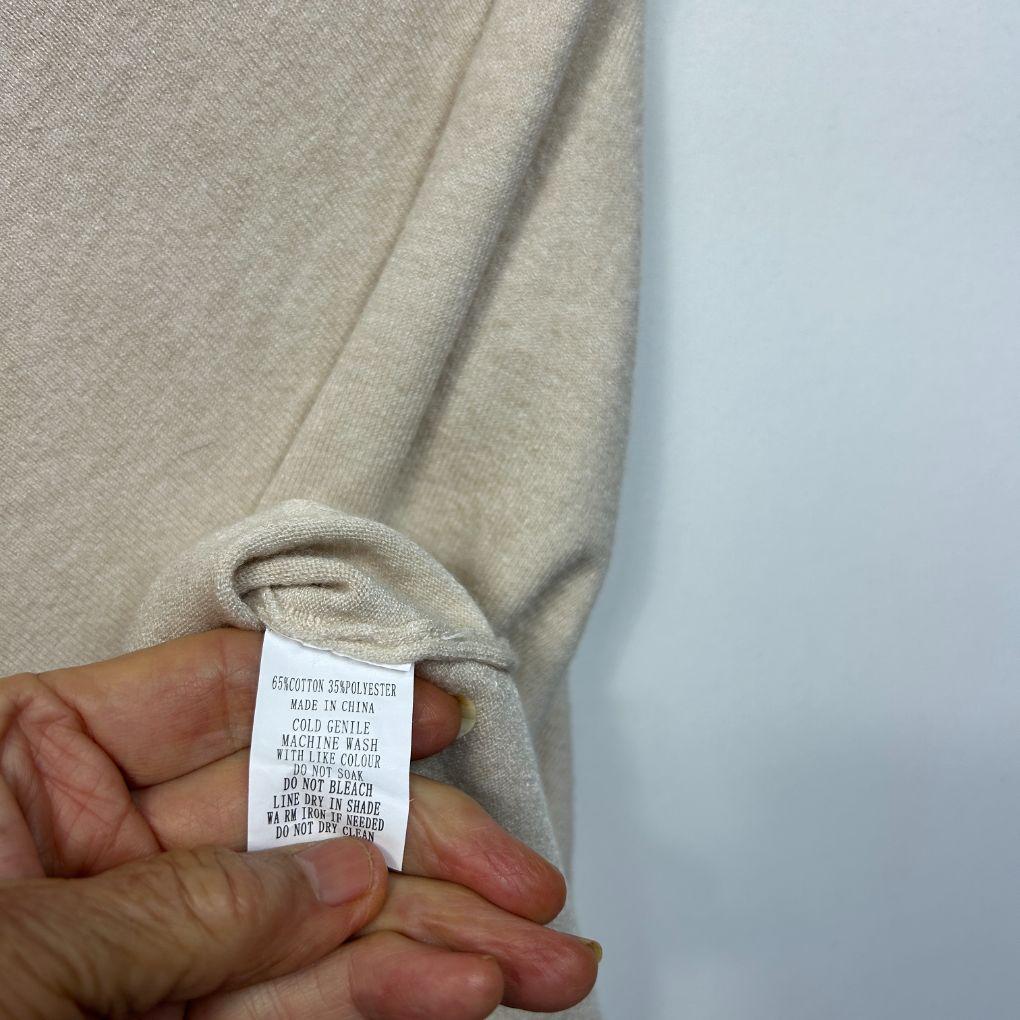 M.Style Beige Soft Poncho Top - One Size
