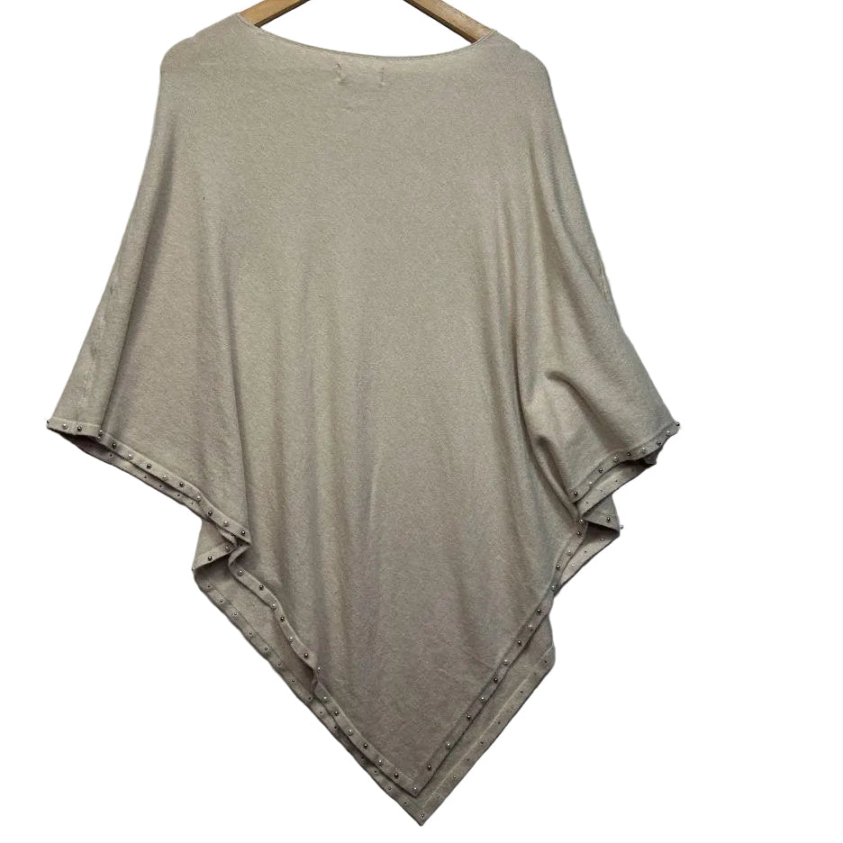 M.Style Beige Soft Poncho Top - One Size
