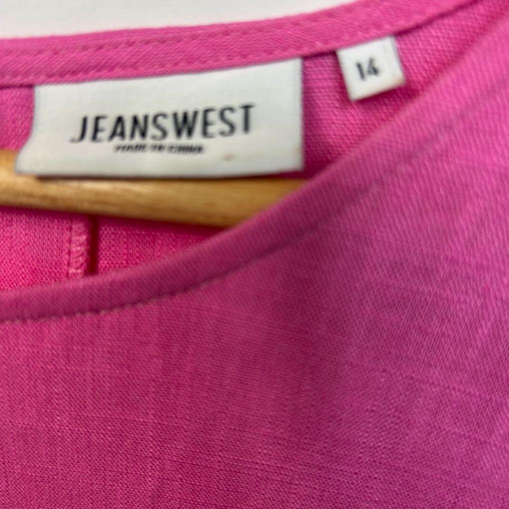 Jeanswest Linen Blend Pink Dress - Size 14