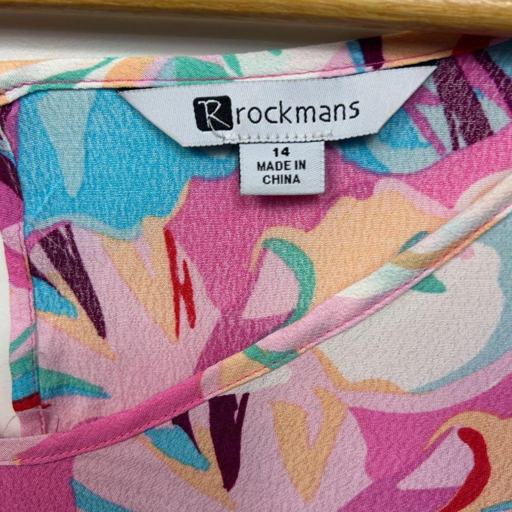 Rockmans Multicoloured Floral Dress - Size 18
