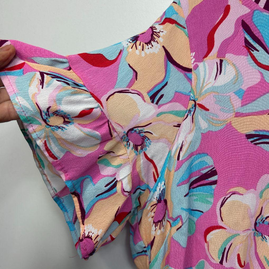 Rockmans Multicoloured Floral Dress - Size 18