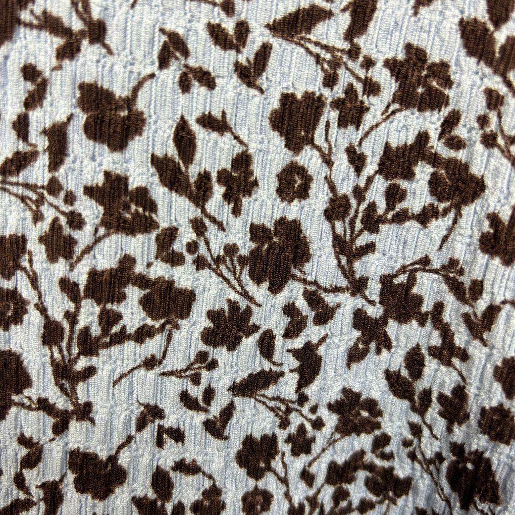 H&H Blue Chocolate Floral Top - Size 18