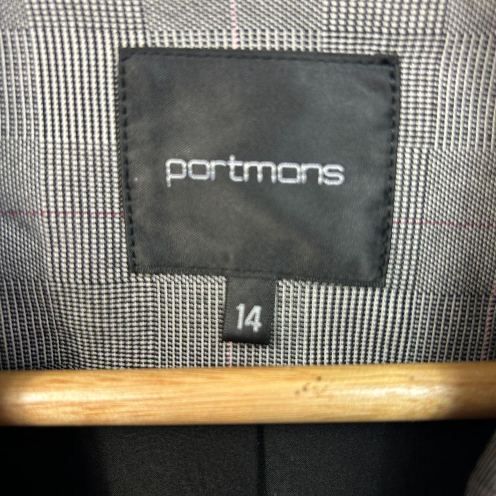 Portmans Grey Check Blazer - Size 14