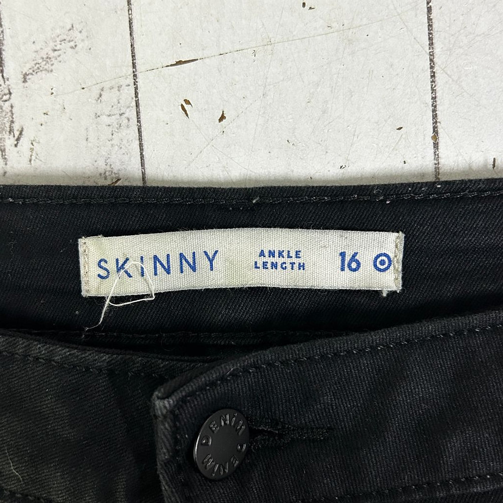 Target Black Distressed Skinny Jeans - Size 16