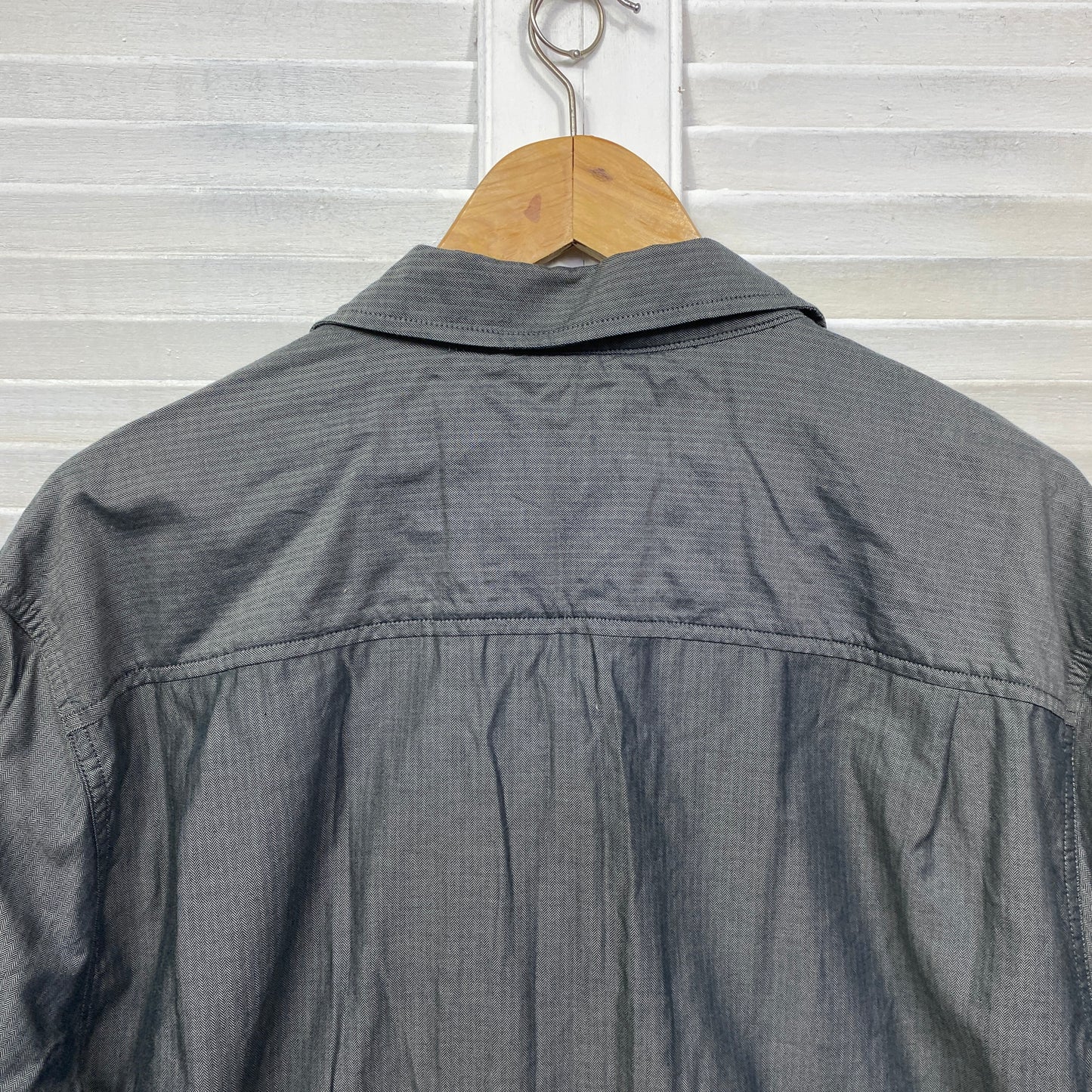 Big & Tall Mens Shirt Size 3XL Grey Long Sleeve Button Up