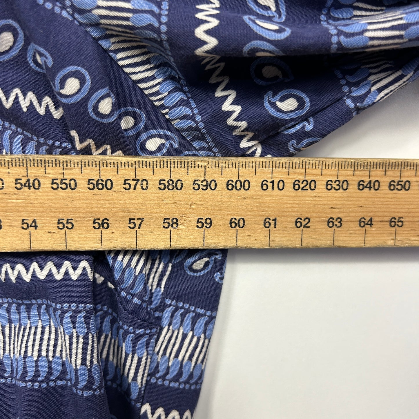 Regatta Top Size 18 Blue Button Up Long Sleeve 100% Cotton