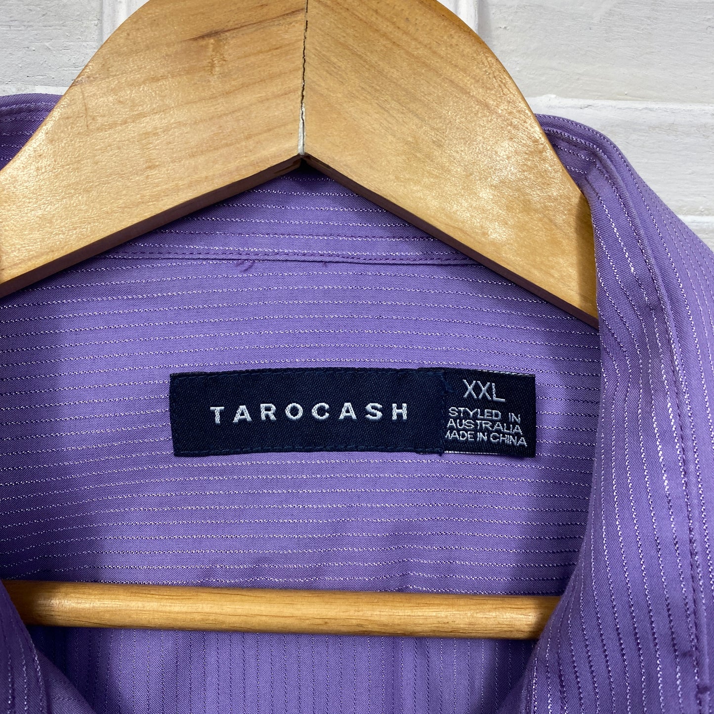 Tarocash Mens Shirt Size 2XL Purple Long Sleeve